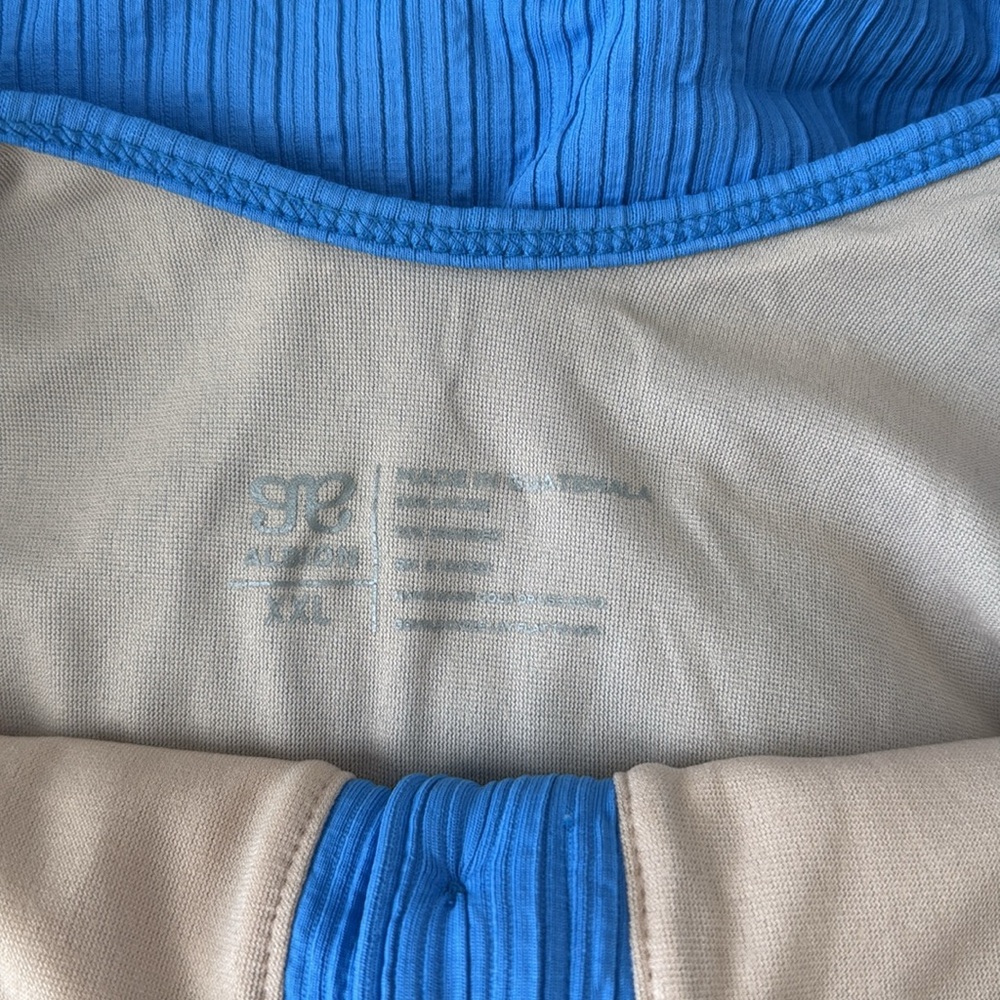 Albion Ribbed Blue Button-Front Swimsuit - Picture 4 of 5